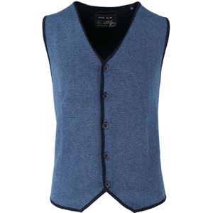 Marvelis Casual Trui Knoopsluiting marine, Effen