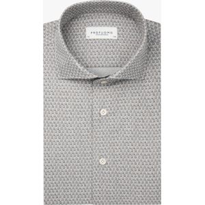 Profuomo Overhemd grijs, Bedrukt