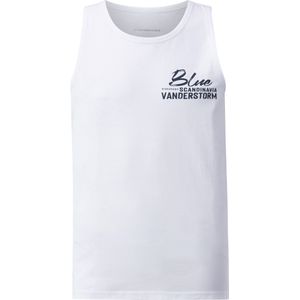 Jan Vanderstorm Tanktop wit, Bedrukt