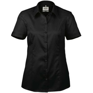 HAKRO Dames Overhemd zwart, Effen