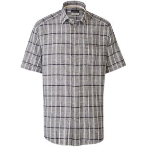 Jupiter Casual Overhemd Korte mouw antraciet