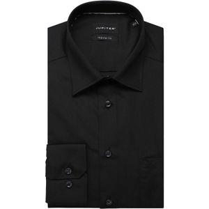 Jupiter Overhemd zwart, Effen