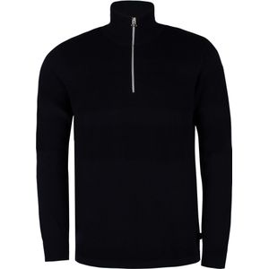 Kronstadt Half-Zip Sweater marine, Effen