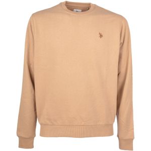 U.S. Polo Assn. Trui lichtbruin, Effen