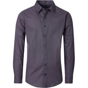 Casa Moda Overhemd blauw, Bedrukt