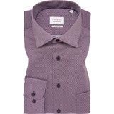 ETERNA - Overhemd - Roos - Bedrukt - Lange Mouw - 100% Katoen - Kent Kraag - Combimanchet - Met Borstzak