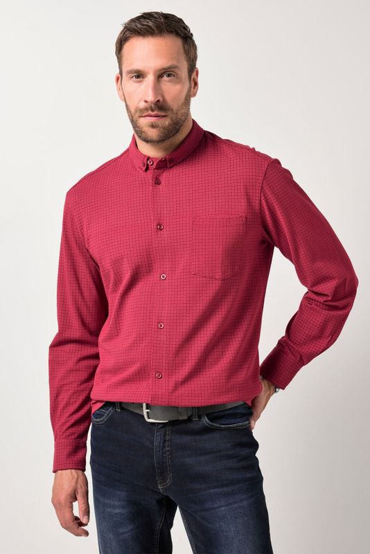 JP1880 Overhemd rood, Bedrukt