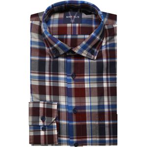 Marvelis Casual Overhemd rood, Ruit