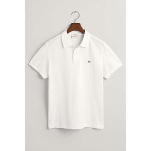 GANT Slim Fit Polo shirt Korte mouw wit