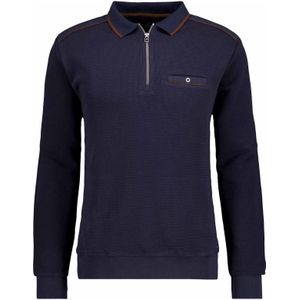 RAGMAN Sweatshirt Polokraagmarine, Effen