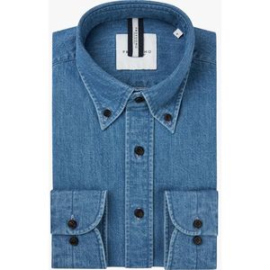 Profuomo Overhemd blauw, Effen