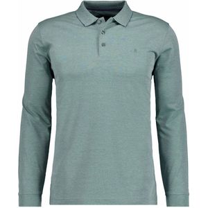 RAGMAN Soft Knit Poloshirt lange mouw salie, Effen