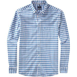 OLYMP Casual Regular Fit Overhemd blauw/wit, Ruit