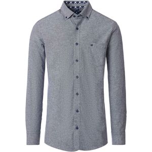 Redmond Flanellen Overhemd blauw, Effen