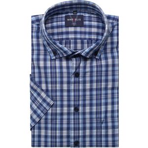 Marvelis Casual Overhemd Korte mouw blauw
