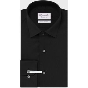 Michaelis Slim Fit Overhemd ML7 (72CM+) zwart