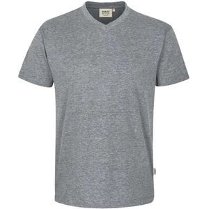 HAKRO Comfort Fit T-Shirt V-hals grijs, Melange