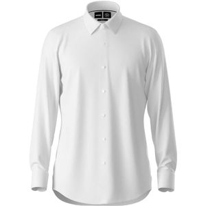 BOSS Slim Fit Jersey shirt wit, Effen