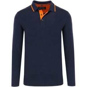 Marvelis Casual Modern Fit Polo shirt marine, Effen