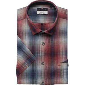 Jupiter Casual Overhemd Korte mouw rood