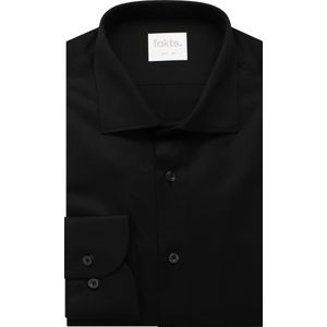 fakts Busy Overhemd zwart, Effen