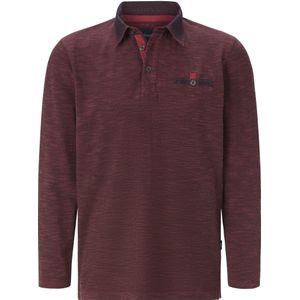 BABISTA Poloshirt lange mouw donkerrood, Effen