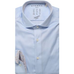 ETERNA Performance Overhemd middenblauw, Gestructureerd