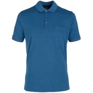 RAGMAN Soft Knit Regular Fit Polo shirt Korte mouw blauw