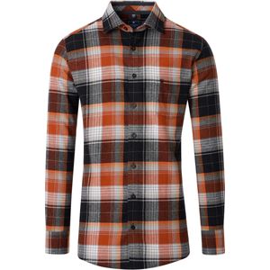 Redmond Flanellen Overhemd oranje, Ruit
