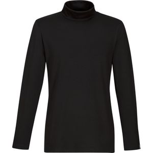 TRIGEMA Turtleneck shirt zwart, Effen