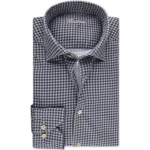 Stenströms Overhemd donkergrijs, Bedrukt