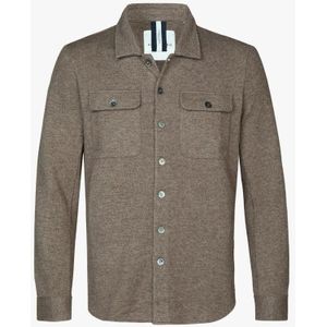 Profuomo Overshirt bruin, Effen