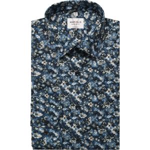 Marvelis Overhemd marine, Bedrukt