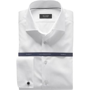 OLYMP - SIGNATURE - Overhemd - Wit - Tailored Fit - Kent-kraag