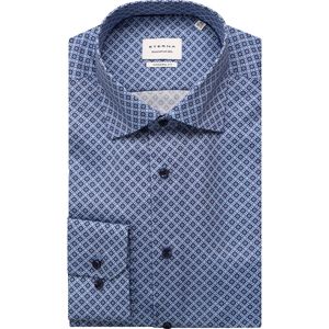 ETERNA Overhemd middenblauw, Bedrukt