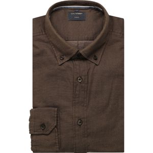 OLYMP Casual Overhemd, regular fit, Button-down, Bruin