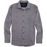 OLYMP Casual Linnen Overhemd blauw, Bedrukt