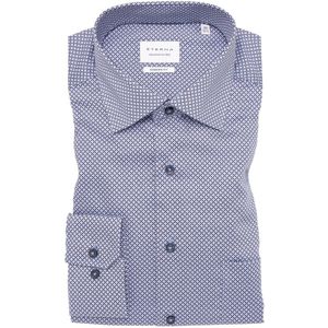 ETERNA Overhemd middenblauw, Bedrukt