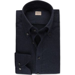 Stenströms Flanellen Overhemd donkerblauw, Effen