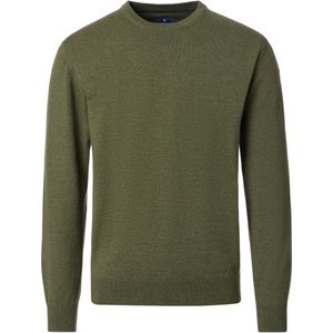 Redmond Casual Trui ronde hals groen, Effen