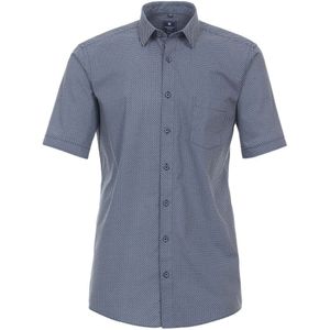 Redmond Casual Modern Fit Overhemd Korte mouw marine/wit