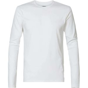 Petrol Industries Body Fit T-Shirt ronde hals wit, Effen