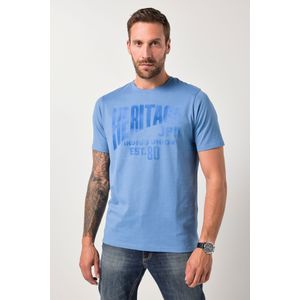 JP1880 T-Shirt ronde hals jeans/blauw, Bedrukt