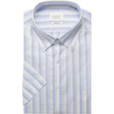 Eterna - Overhemd - Blauw - MODERN FIT - Korte Mouwen - EASY IRON