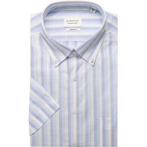 Eterna - Overhemd - Blauw - MODERN FIT - Korte Mouwen - EASY IRON