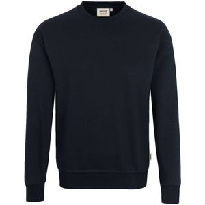 HAKRO 475 Sweatshirt ronde hals zwart, Effen