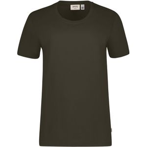 HAKRO Organic T-Shirt ronde hals olijfgroen, Effen