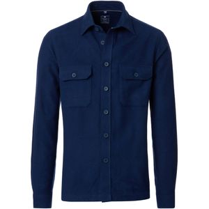 Redmond Flanellen Overhemd blauw, Effen