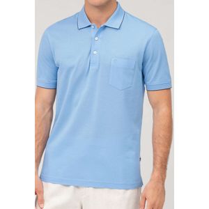 OLYMP Casual Regular Fit Polo shirt Korte mouw lichtblauw
