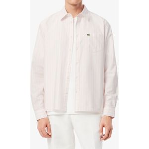 Lacoste Overhemd roze, Gestreept